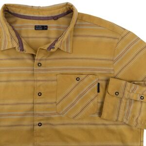 Pearl Izumi Mens XL Rove Flannel Shirt Performance Snap Stripe Cycling Quick Dry